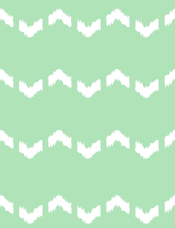 'Fes Zag' Wallpaper by Wallshoppe - Mermaid Green