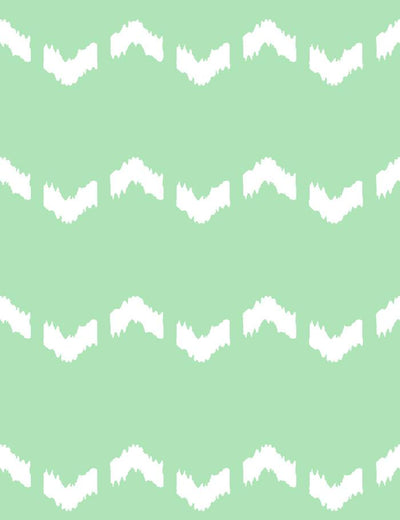 'Fes Zag' Wallpaper by Wallshoppe - Mermaid Green