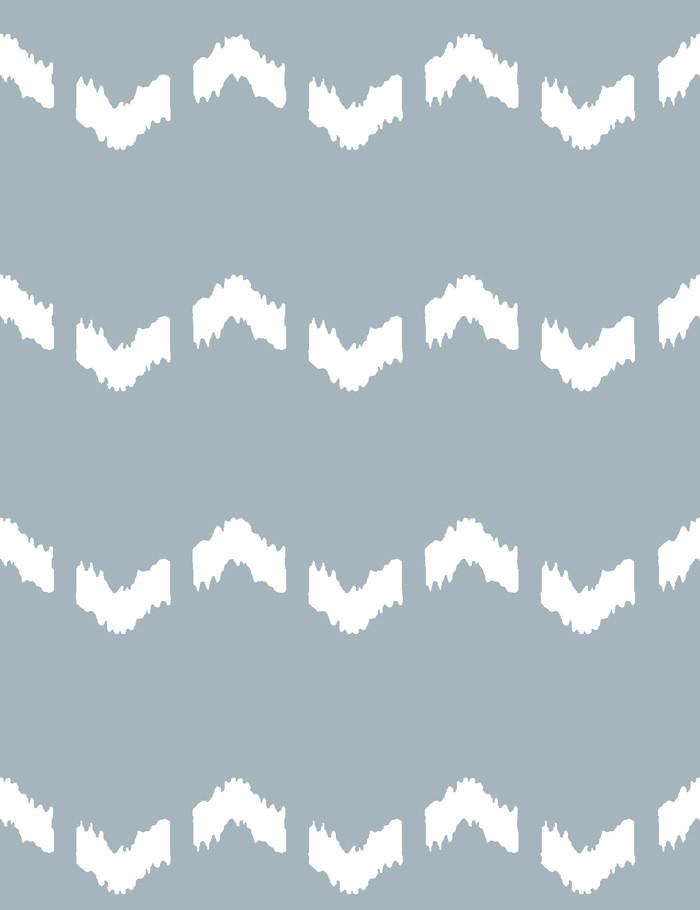 'Fes Zag' Wallpaper by Wallshoppe - Slate Gray