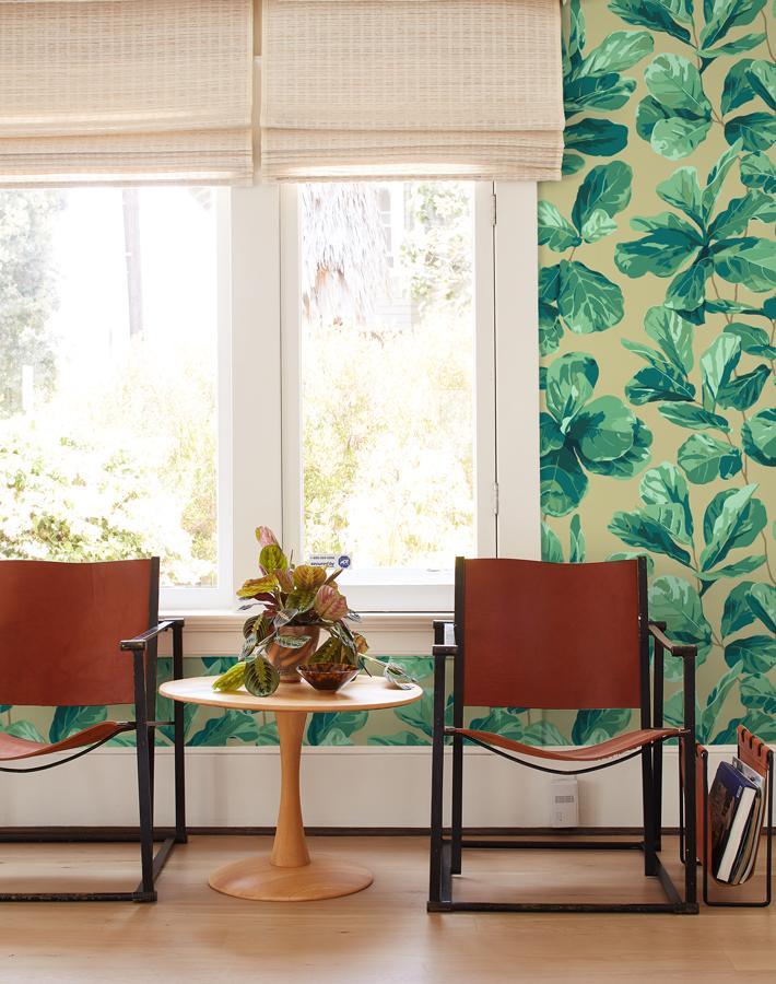 'Fiddle Fig' Wallpaper by Nathan Turner - Bamboo