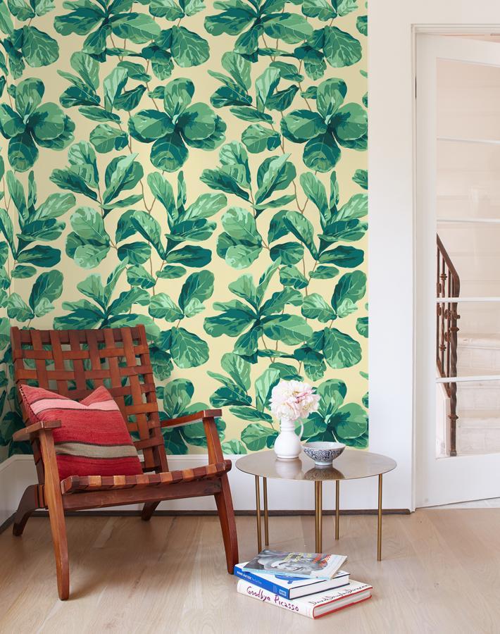 'Fiddle Fig' Wallpaper by Nathan Turner - Beige