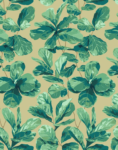 'Fiddle Fig' Wallpaper by Nathan Turner - Bamboo