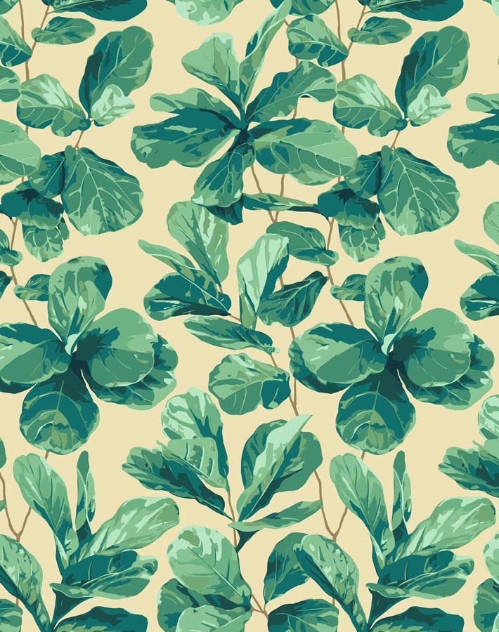 'Fiddle Fig' Wallpaper by Nathan Turner - Beige