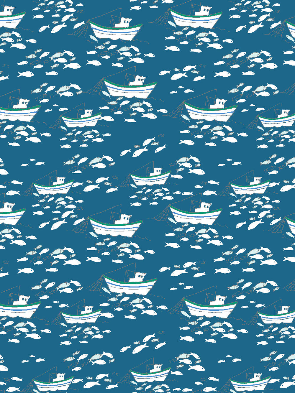 fishing-boats-wallpaper-by-tea-collection-cadet-blue
