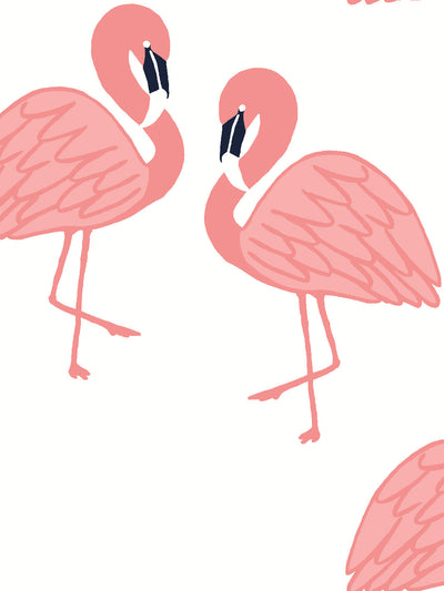 'Flamingos' Wallpaper by Tea Collection - Pink