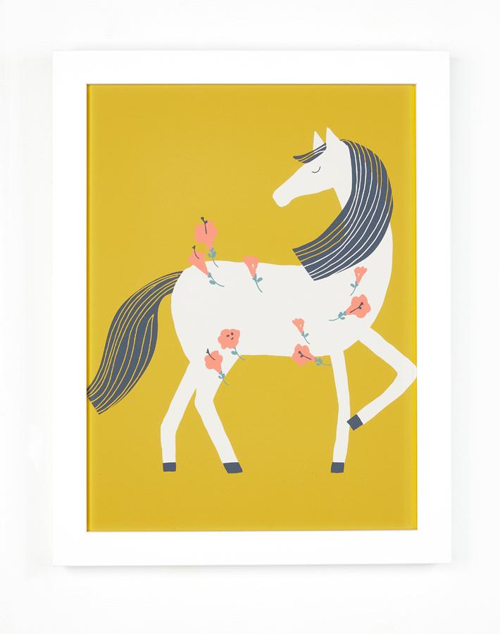Artshoppe Flowered Horse by Tea Collection