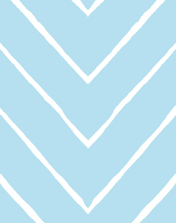 Blue Chevron Pattern Wallpaper