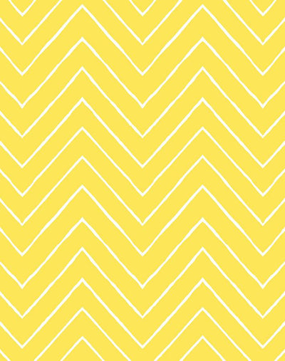 'Frances Chevron' Wallpaper by Wallshoppe - Daffodil