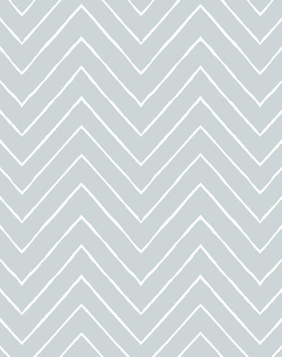 'Frances Chevron' Wallpaper by Wallshoppe - Elephant