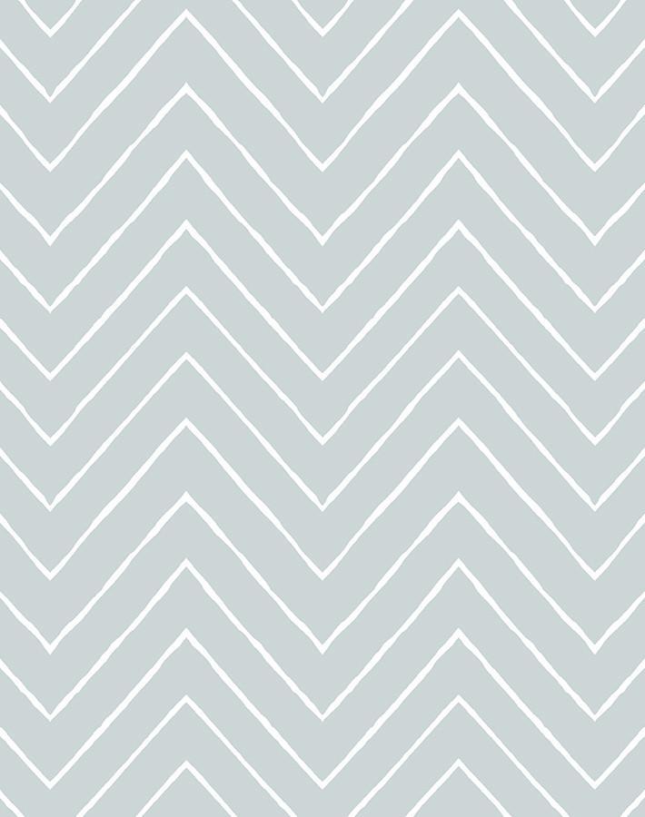 'Frances Chevron' Wallpaper by Wallshoppe - Elephant