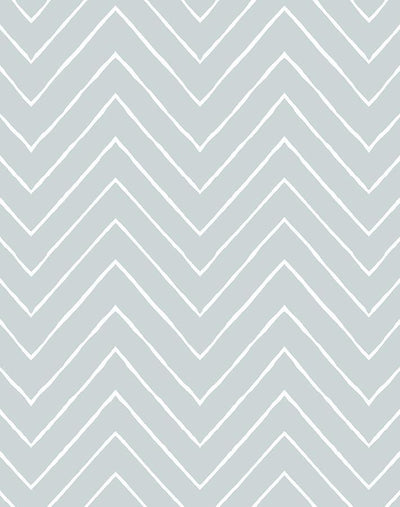 'Frances Chevron' Wallpaper by Wallshoppe - Elephant