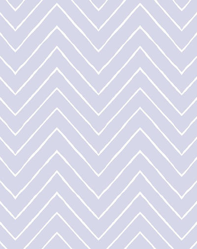 'Frances Chevron' Wallpaper by Wallshoppe - Lavender