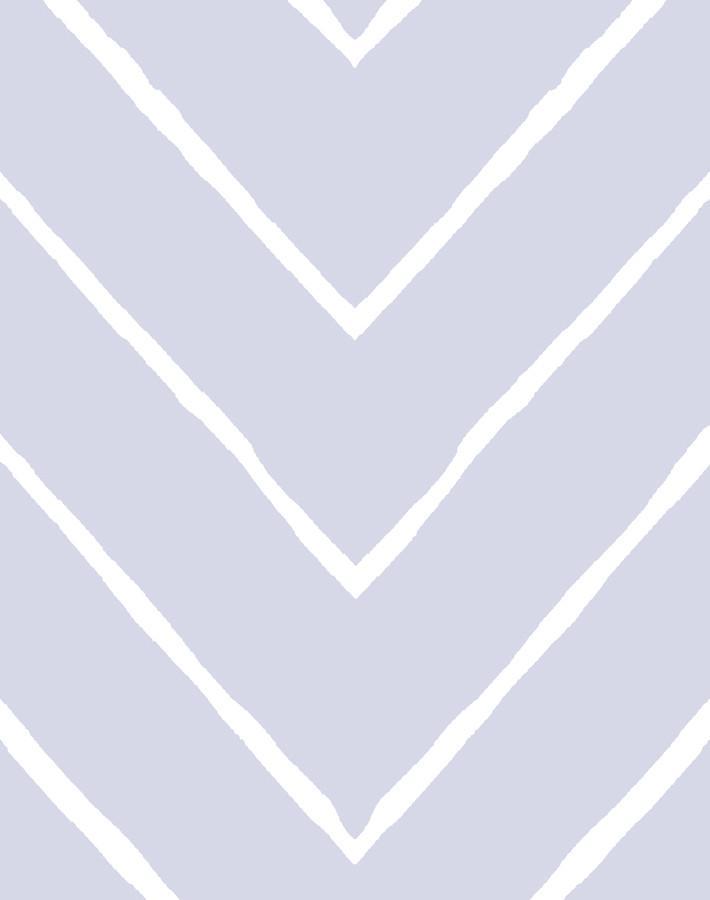 'Frances Chevron' Wallpaper by Wallshoppe - Lavender