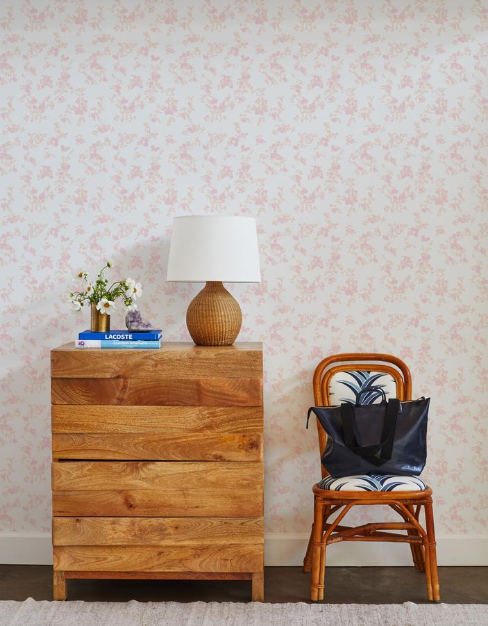 francoise floral wallpaper blush