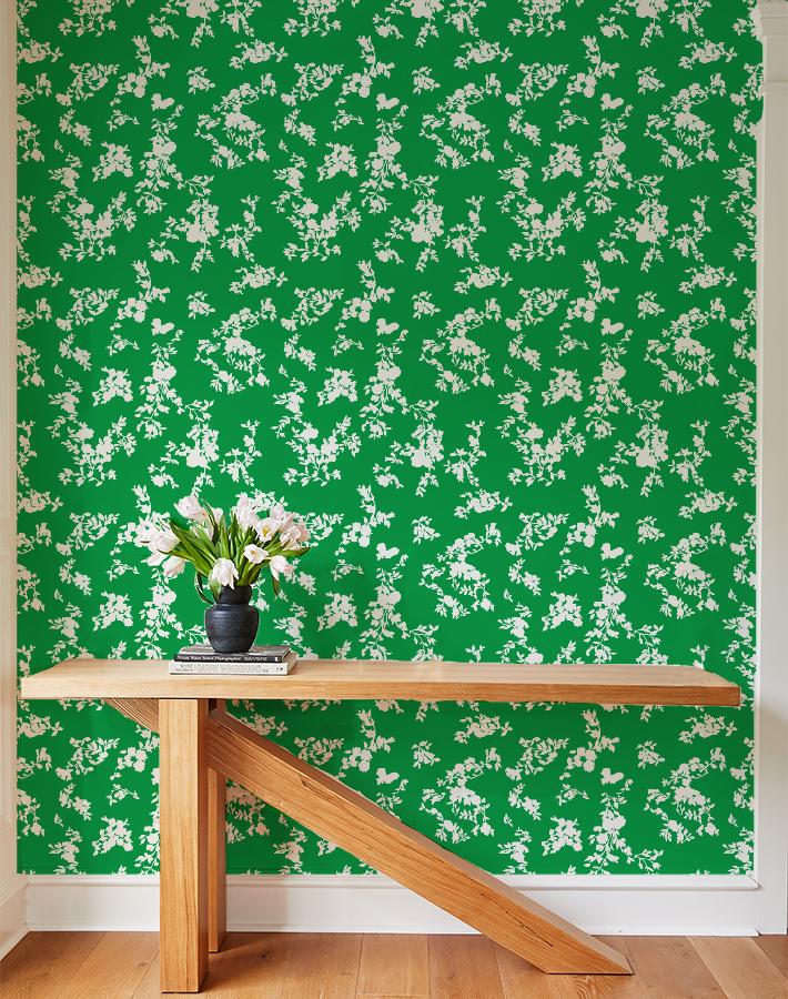 francoise floral wallpaper green
