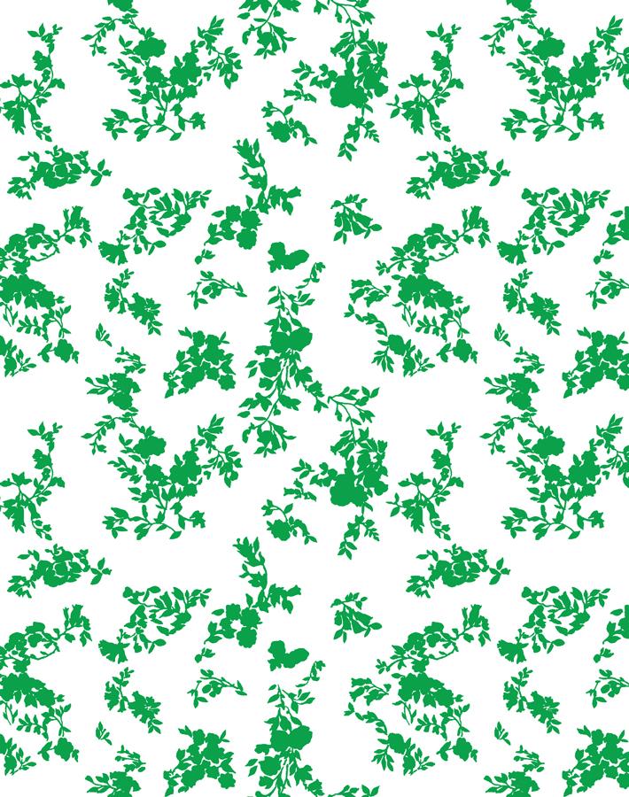 'Françoise Floral' Wallpaper by Clare V. - Green / White