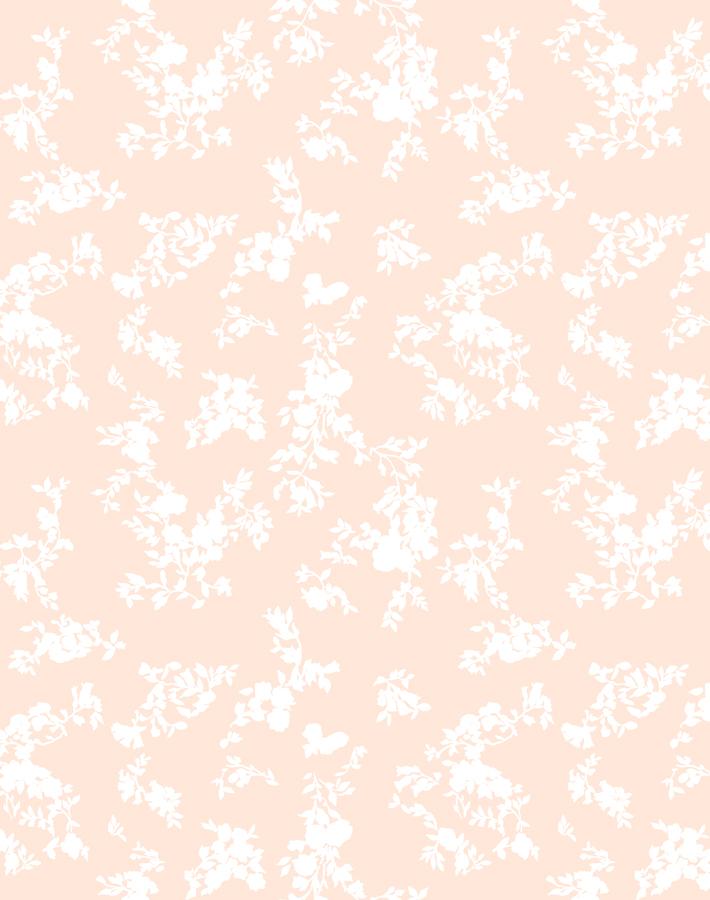 'Françoise Floral' Wallpaper by Clare V. - Peach