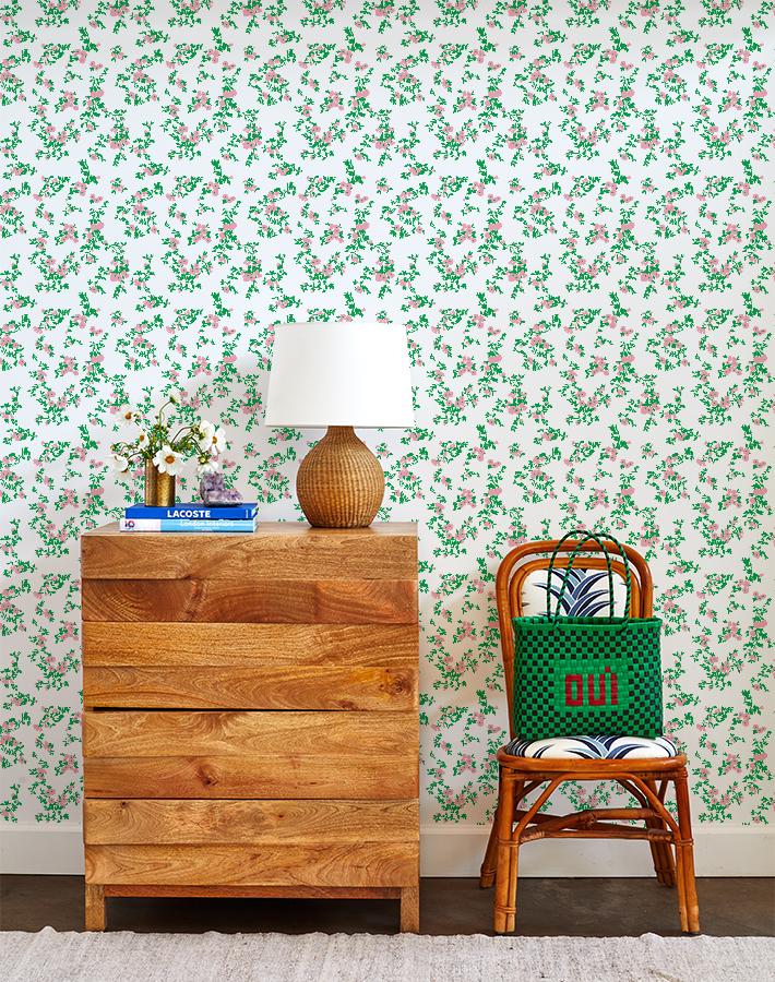 francoise floral wallpaper pink white