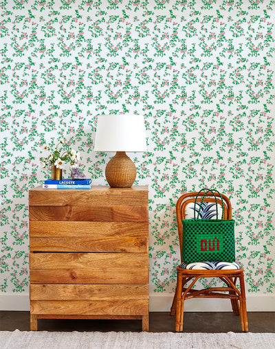 francoise floral wallpaper pink white