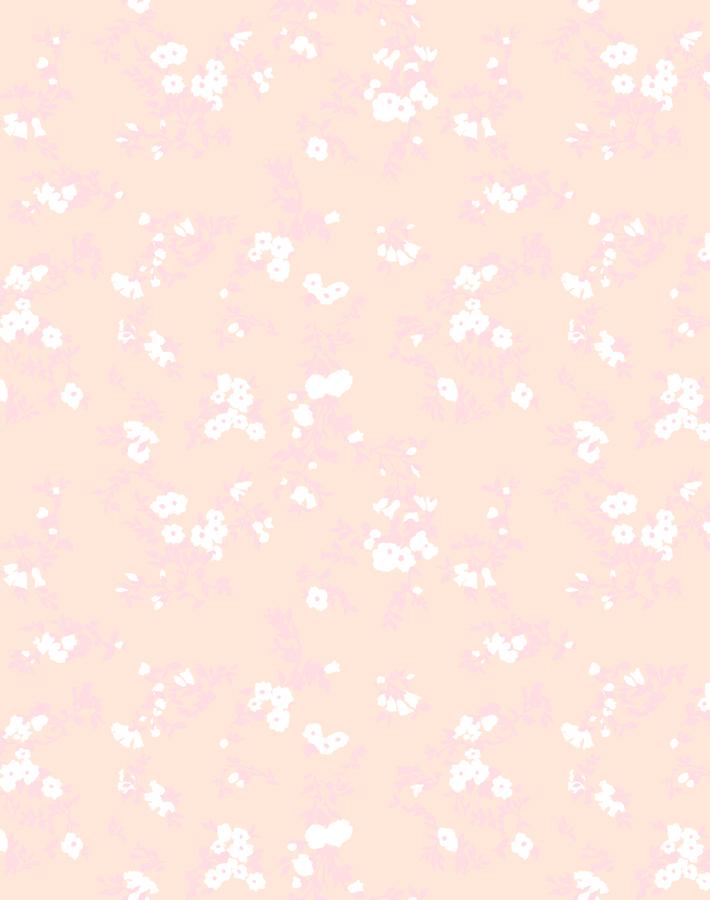 'Françoise Floral' Wallpaper by Clare V. - Pink / Peach