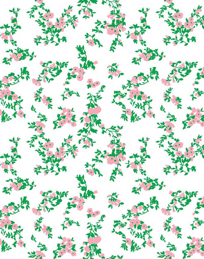 'Françoise Floral' Wallpaper by Clare V. - Pink / White