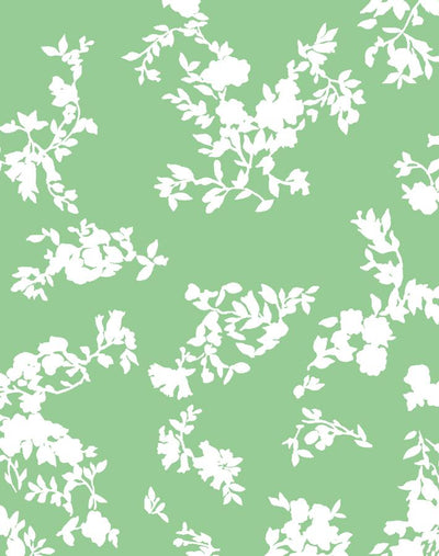 'Françoise Floral' Wallpaper by Clare V. - Spring Green