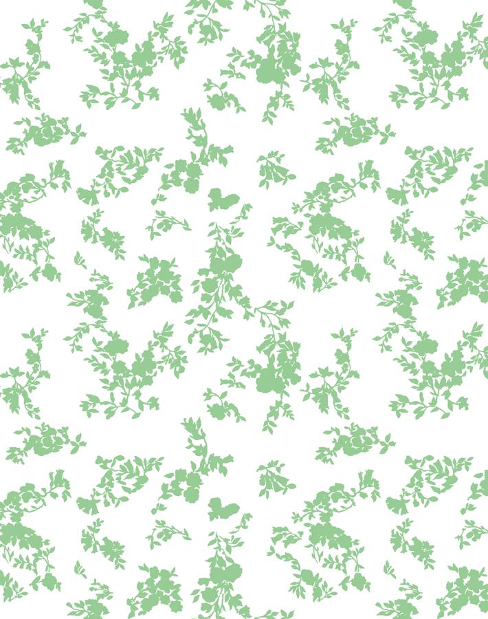 'Françoise Floral' Wallpaper by Clare V. - Spring Green / White