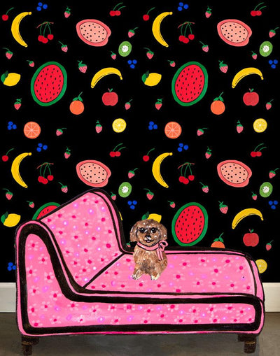 fruit punch black wallpaper by carly beck