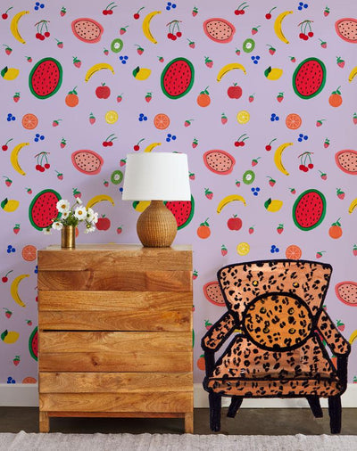 fruit punch lavender wallpaper by carly beck