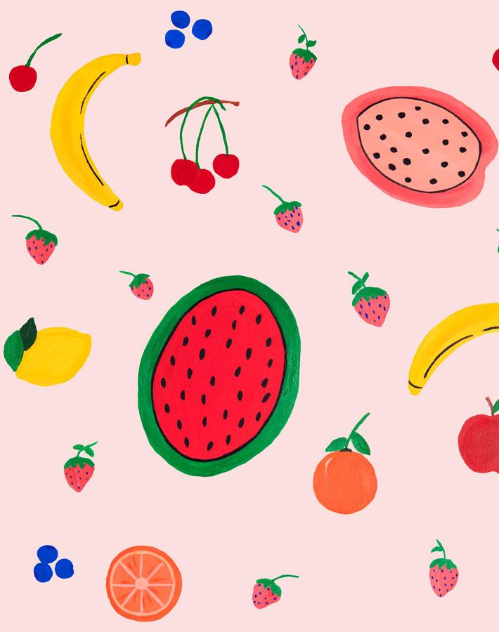 'Fruit Punch' Wallpaper by Carly Beck - Pink