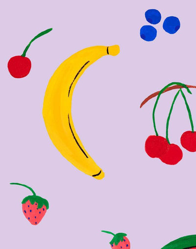 'Fruit Punch' Wallpaper by Carly Beck - Lavender