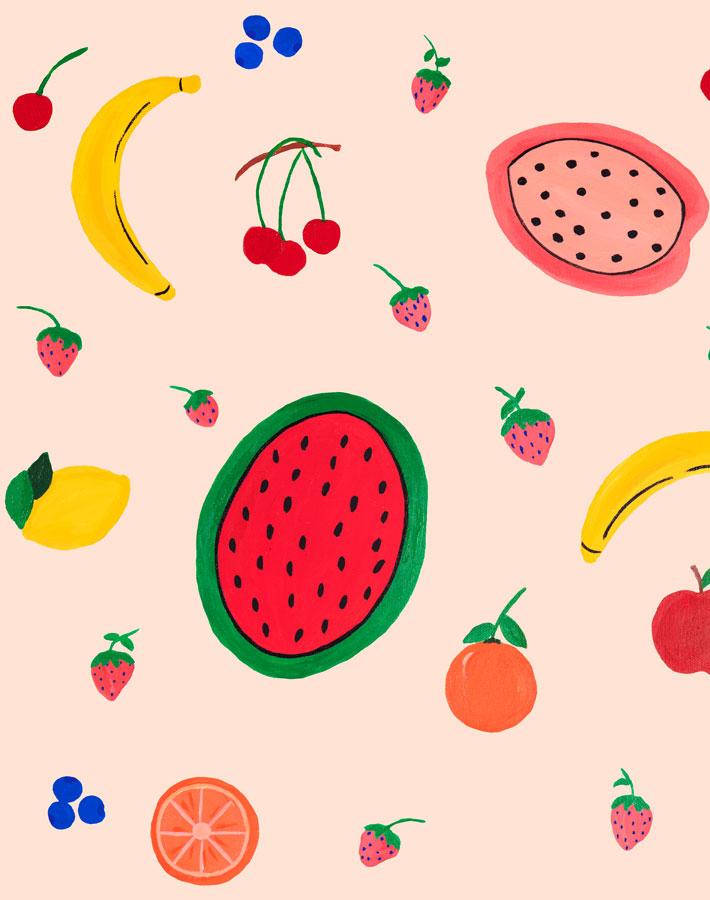 'Fruit Punch' Wallpaper by Carly Beck - Peach