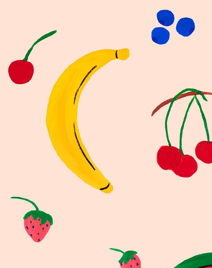 'Fruit Punch' Wallpaper by Carly Beck - Peach
