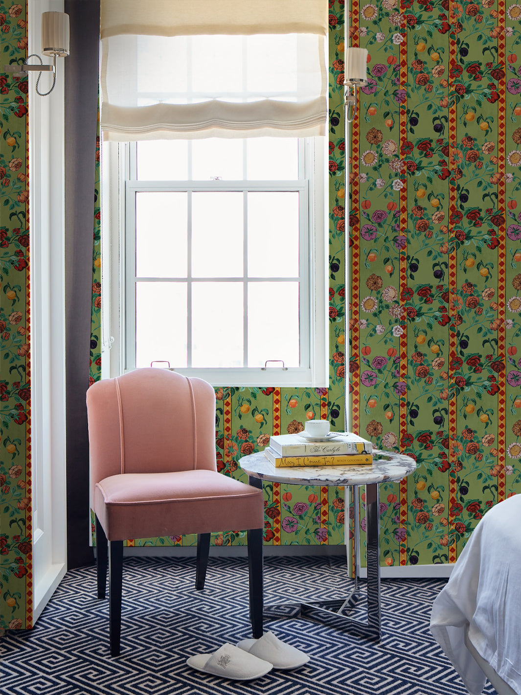 'Gallery Room Floral' Wallpaper by CAB x Carlyle - Olive