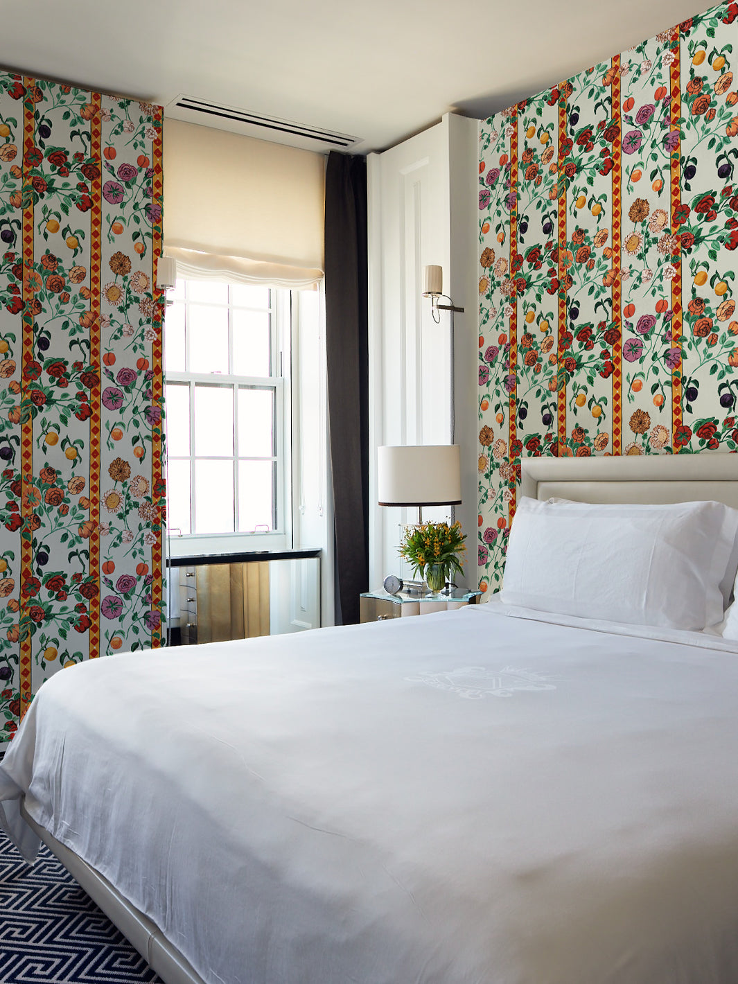 'Gallery Room Floral' Wallpaper by CAB x Carlyle - Pale Gray