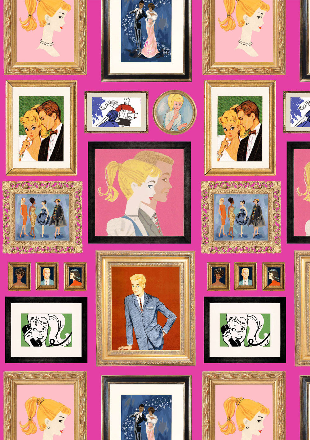 Gallery Walls Illustrated Barbie™ Gift Wrap - 219 Barbie™ Pink