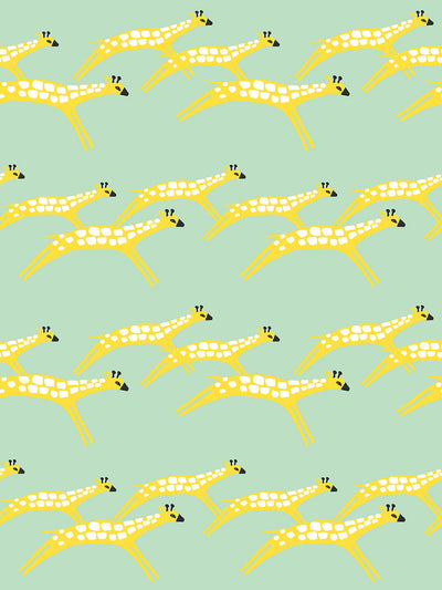 galloping giraffes wallpaper by tea collection aventurine