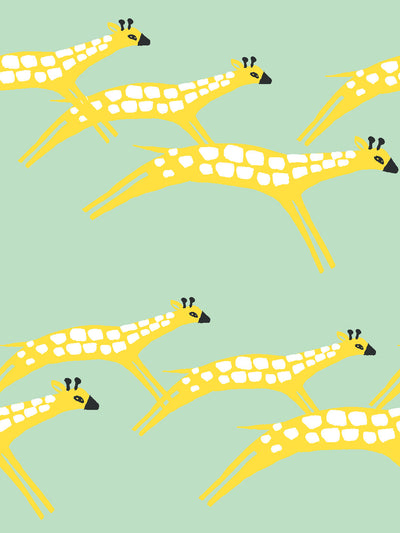galloping giraffes wallpaper by tea collection aventurine