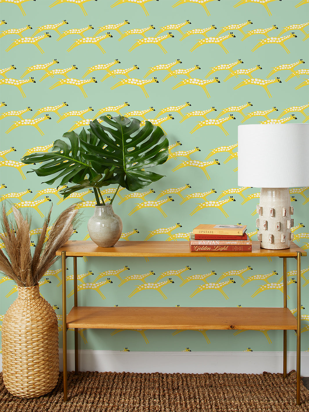 galloping giraffes wallpaper by tea collection aventurine
