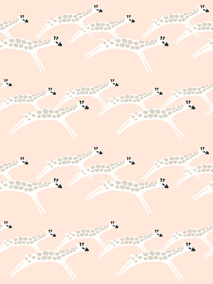 galloping-giraffes-wallpaper-by-tea-collection-peach