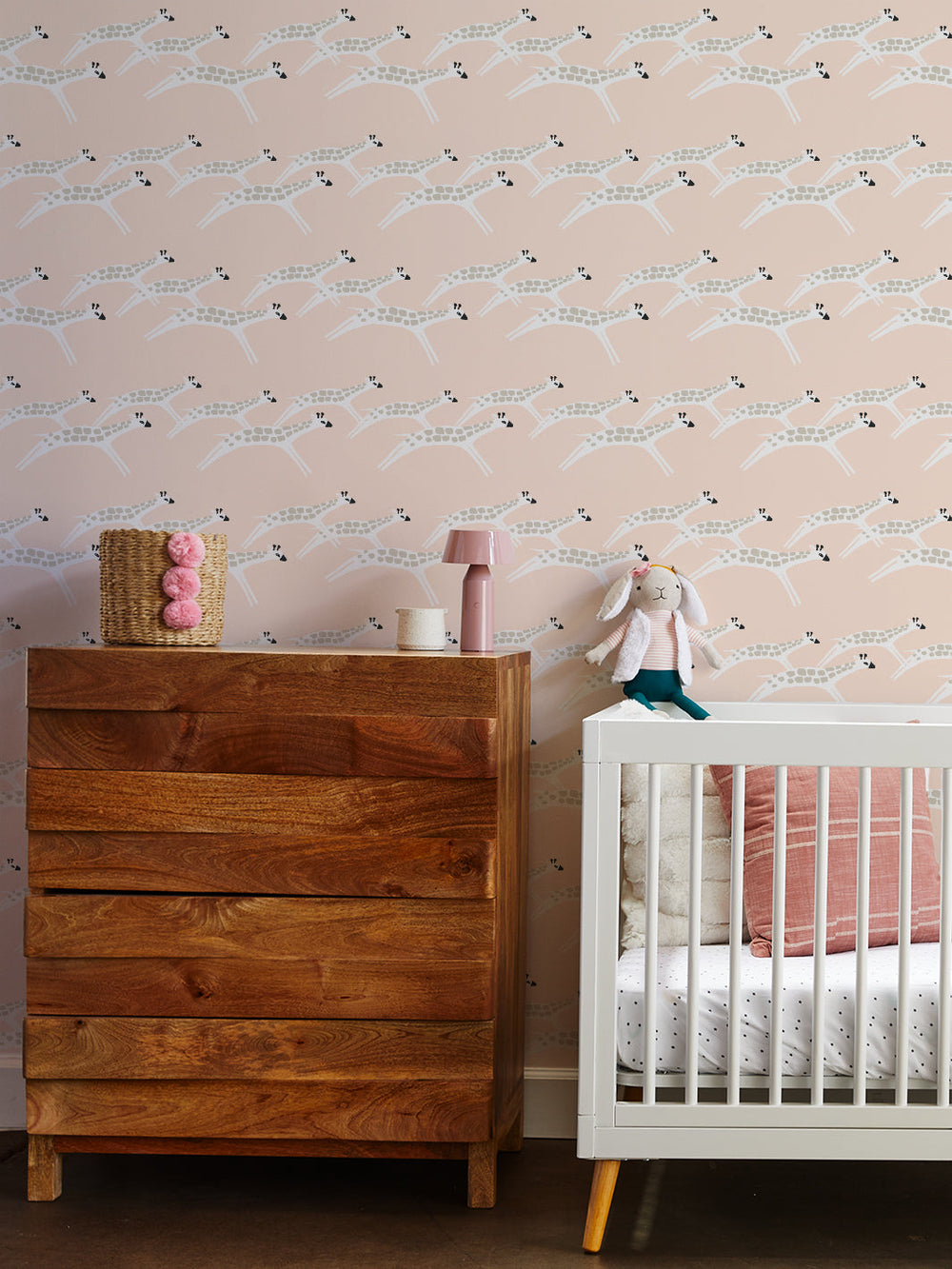 galloping-giraffes-wallpaper-by-tea-collection-peach