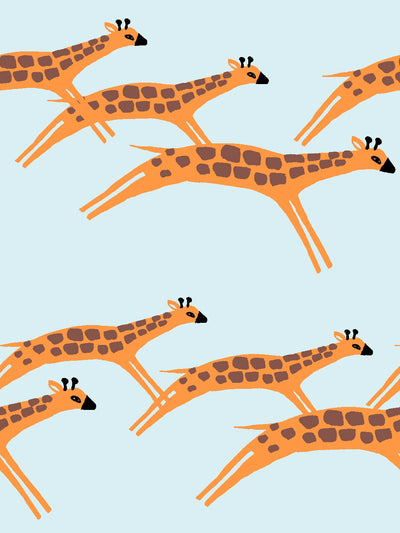 'Galloping Giraffes' Wallpaper by Tea Collection - Sky