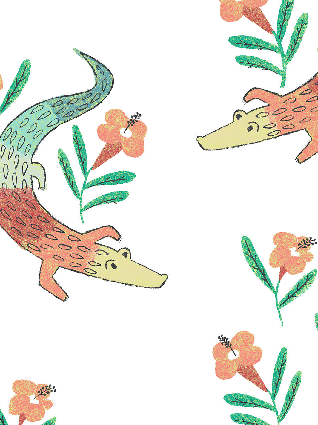 'Gator Garden' Wallpaper by Tea Collection - Baja