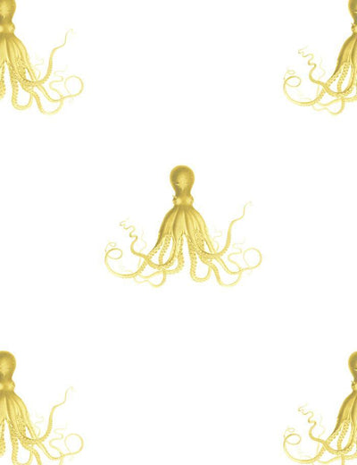 'George The Octopus' Wallpaper by Wallshoppe - Yellow