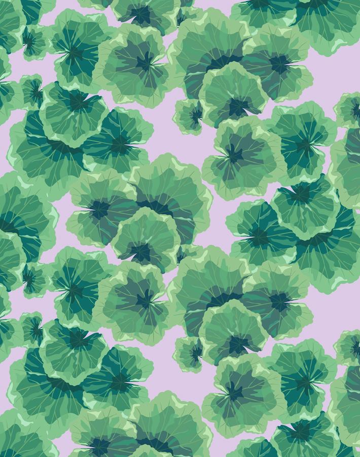 'Geranium Leaves' Wallpaper by Nathan Turner - Lavender