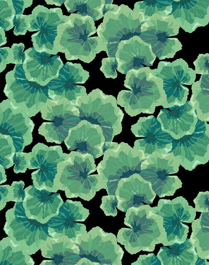 'Geranium Leaves' Wallpaper by Nathan Turner - Onyx