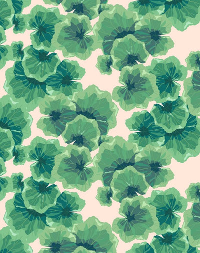 'Geranium Leaves' Wallpaper by Nathan Turner - Peach