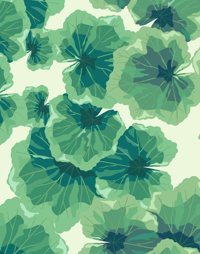 'Geranium Leaves' Wallpaper by Nathan Turner - Pistachio