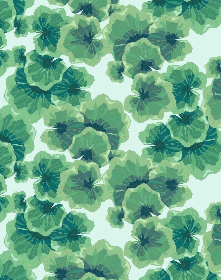 'Geranium Leaves' Wallpaper by Nathan Turner - Robins Egg