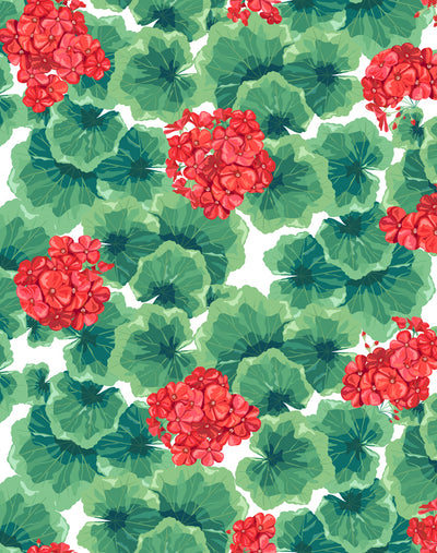 'Geranium' Wallpaper by Nathan Turner - Red